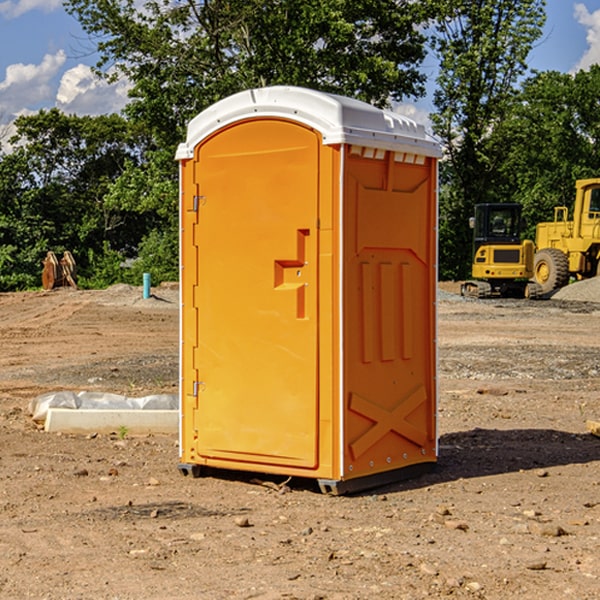 how often are the portable restrooms cleaned and serviced during a rental period in North Pekin